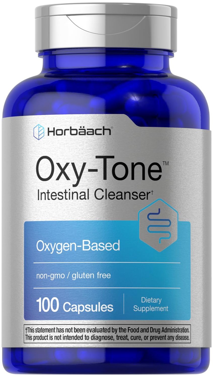Horb ach Colon Cleanse 100 Capsules Non-GMO Gluten Free Colon Cleanser Pills for Adults with Ozonated Magnesium