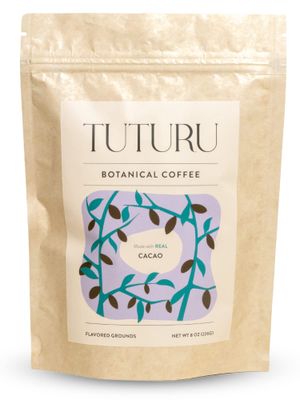 Organic Dark Chocolate Ground Coffee - Real Cacao - Medium Roast, Organic Flavored Coffee - Smooth Low-Acid - Perfect for Drip, Pour Over or Cold Brew - 8 oz, 22 Servings