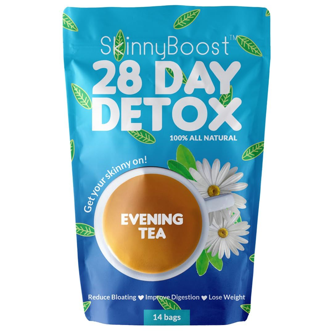 Skinny Boost Evening Detox Tea-14 Tea Bags Total, Supports Detox and Cleanse, Reduce Bloating, 100 All Natural, Vegan, Non GMO