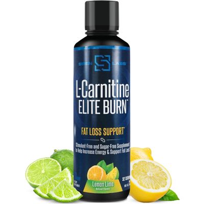 Siren Labs L-Carnitine Elite Burn Liquid Keto Fat Burner and Metabolism Activator - Fat Loss Support Keto Friendly Weight Loss Increase Energy-Stimulant Free - Lemon Lime 3000mg 32 Servings