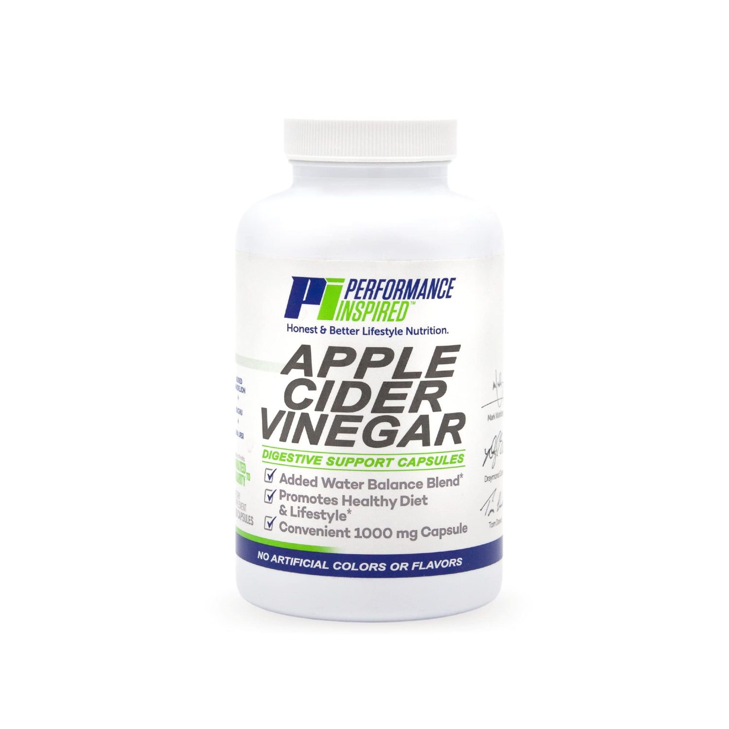 Performance Inspired Nutrition Apple Cider Vinegar Capsules - 1000mg - Supports Weight Loss, Blood Sugar, Immune Health - Water Balance Blend - 180 Count