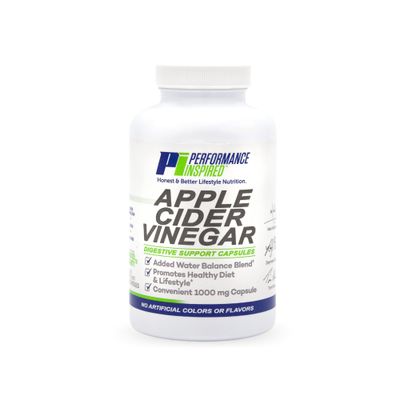 Performance Inspired Nutrition Apple Cider Vinegar Capsules - 1000mg - Supports Weight Loss, Blood Sugar, Immune Health - Water Balance Blend - 180 Count