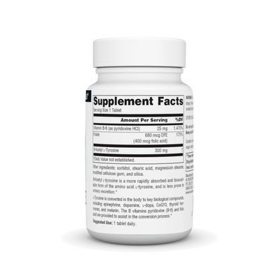 Source Naturals N-Acetyl L-Tyrosine Dietary Supplement, 300 mg - 60 Tablets