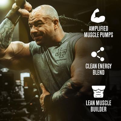 Jacked Factory Nitrosurge Build Pre Workout with Creatine for Muscle Building - Con Cret Creatine Powder elevATP for Intense Energy, Powerful Pump, Endless Endurance - 30 Servings, Blue Raspberry
