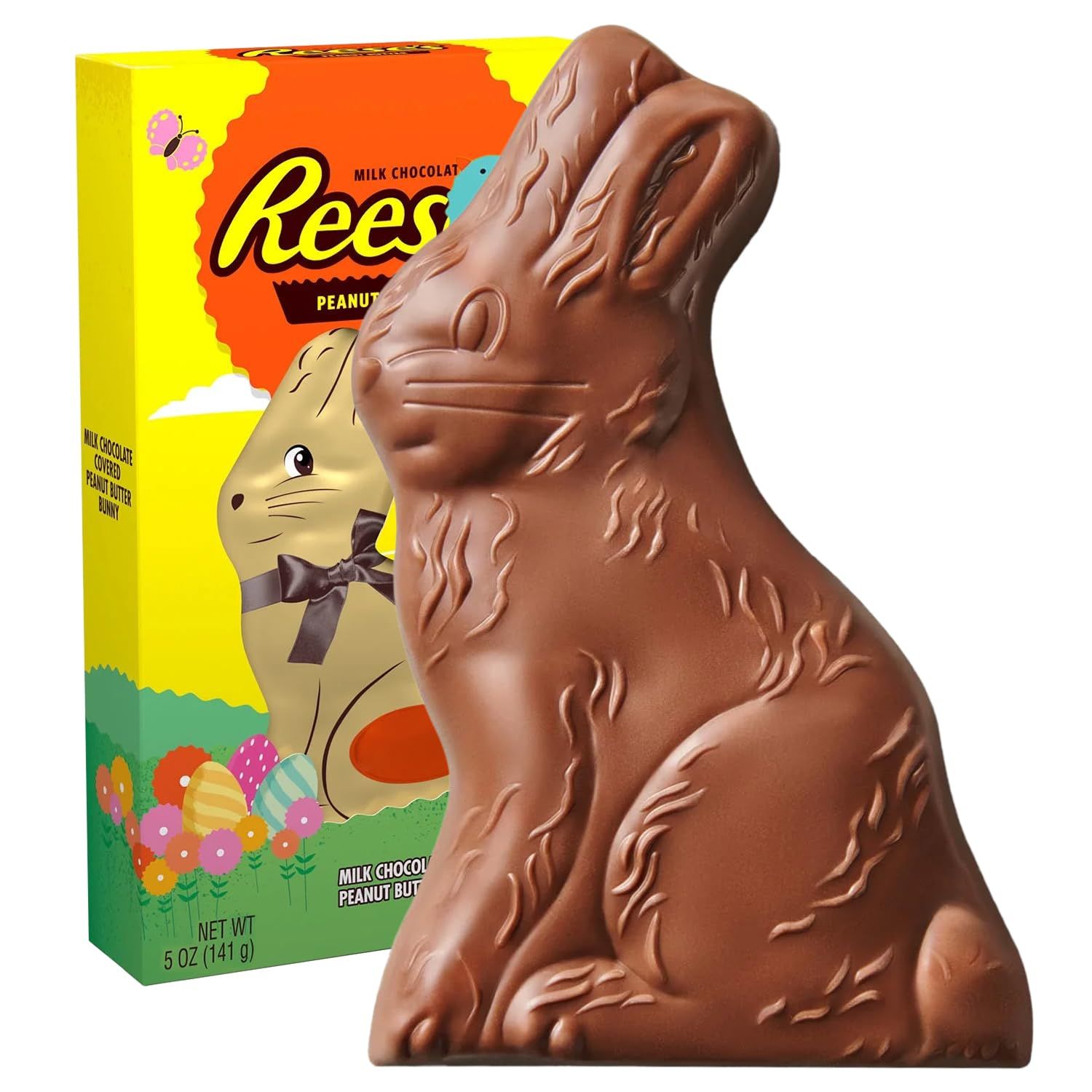 Milk Chocolate Bunny, Easter Candy Gift Box, 5 oz. Ideal for Kids and Adults, Decadent chocolate Bunnies for Gifting and Sharing, Perfect for Easter Candy Lovers