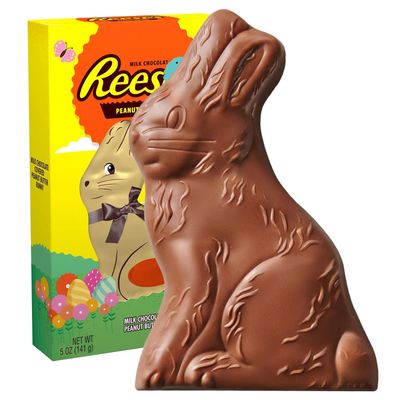 Milk Chocolate Bunny, Easter Candy Gift Box, 5 oz. Ideal for Kids and Adults, Decadent chocolate Bunnies for Gifting and Sharing, Perfect for Easter Candy Lovers