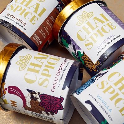 Chai Spice Authentic Ground Chai Chilli Chocolate Chai Powder 200g - Spicy Drink Mix for Hot Cold Beverages, Iced Lattes, Desserts Baking - Caffeine-Free