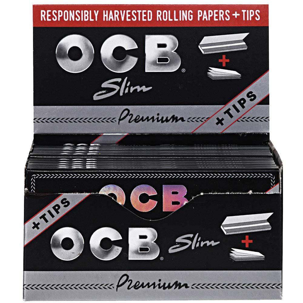 24pc Display - OCB Premium Papers Tips - 32pk Slim