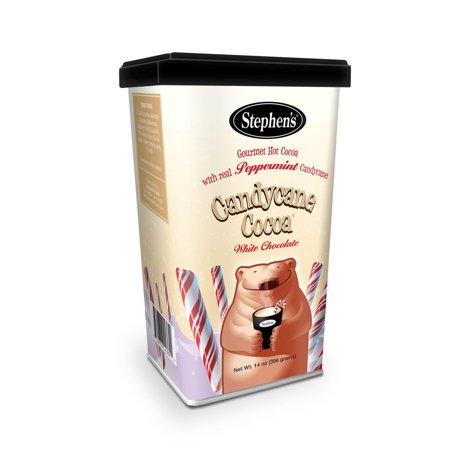 Stephens Gourmet Hot Cocoa, Candycane Cocoa White, 14 OZ Pack of 1