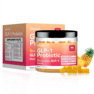 GLP-1 Gummies GLP-1 Supplement, Berberine, Fiber Support GLP-1 Naturally, GLP-1 Probiotic Gummies for Adult, Zero-Sugar, Pineapple Flavor1PACK