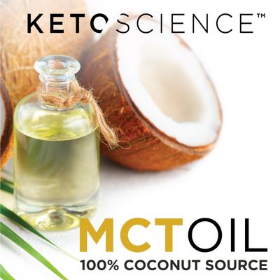 KETO SCIENCE Ketogenic MCT Oil, Dietary Supplement, Made from 100 Coconuts, Promotes Energy, Unflavored, 15 Fl Oz