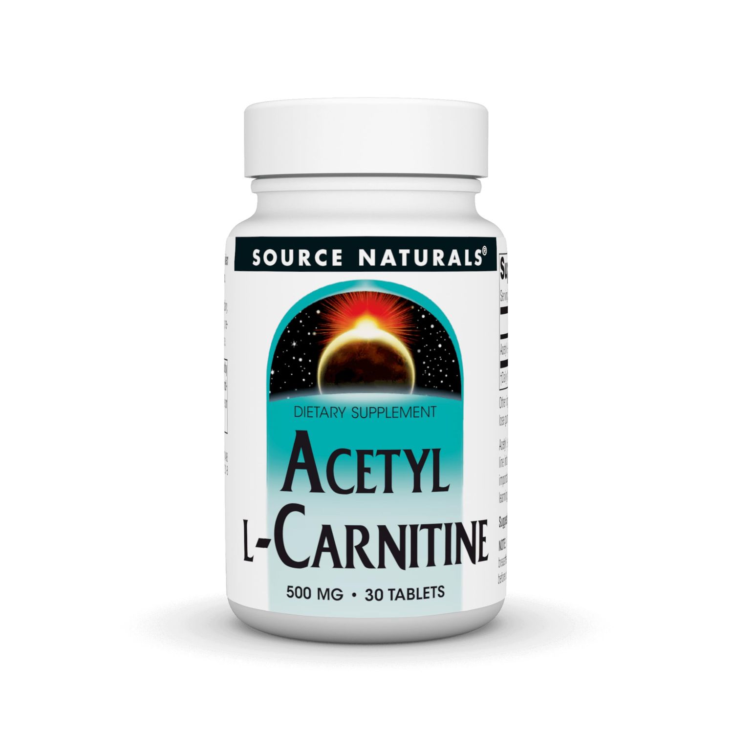 Source Naturals Acetyl L-Carnitine, 500mg, 30 Tablets