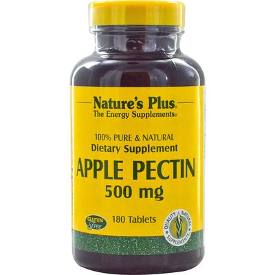 NaturesPlus Apple Pectin - 500 mg, 180 Tablets - Natural Fiber Supplement - Vegetarian, Gluten Free - 180 Servings