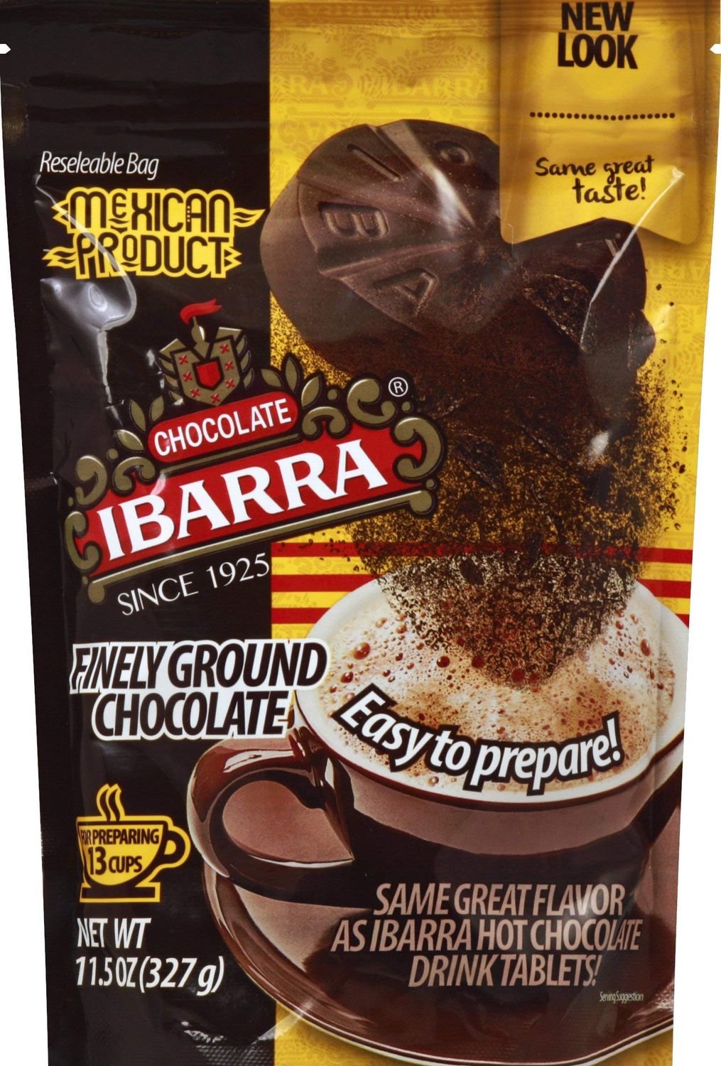 IBARRA MEXICAN CHOCOLATE POWDER HOT COCOA MIX RESEALABLE BAG 11.5 OZ - 0030467000361