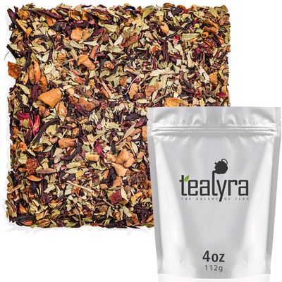 Tealyra - Senna Quick Cleanse - Detox Blend - Hibiscus - Rosehip - Pomegranate - Herbal Fruity Loose Leaf Tea - Hot or Iced - Caffeine Free - 112g 4-ounce