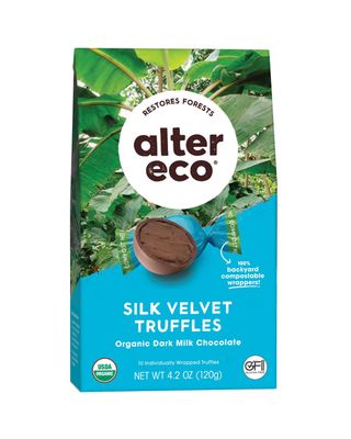 Alter Eco Silk Velvet Truffles 39 Pure Dark Cocoa, Fair Trade, Organic, Non-GMO, Gluten Free Dark Chocolate Truffles 20 Truffles