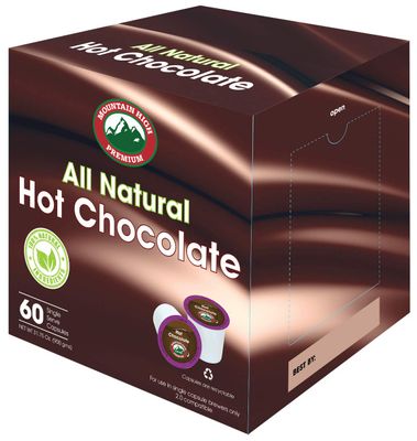 Mountain High All Natural Hot Chocolate - 2.0 Compatible Single Serve Cups Milk Chocolate, 60