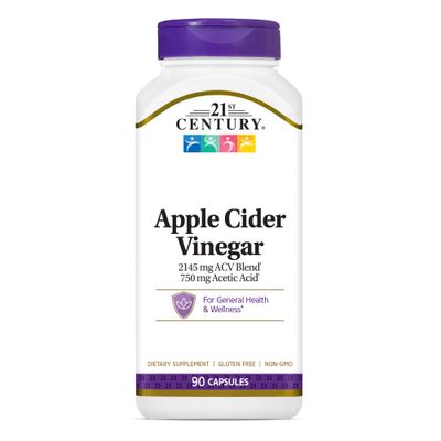 21st Century Healthcare Apple Cider Vinegar, 90 Count Capsules