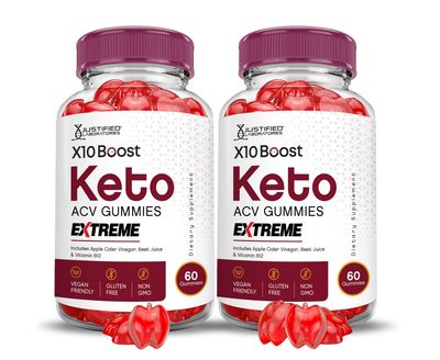 2 Pack X10 Boost Keto ACV Gummies Extreme 2000MG X 10 Boost Keto Gummies Apple Cider Vinegar Formulated with Pomegranate Beet Juice Powder B12 Vegan Non GMO 120 Gummys