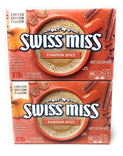 Limited Edition Swiss Miss Pumpkin Spice Hot Cocoa Mix 2 Pack in Joyful Selection Protective Packaging