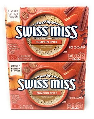 Limited Edition Swiss Miss Pumpkin Spice Hot Cocoa Mix 2 Pack in Joyful Selection Protective Packaging