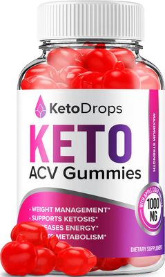 Keto Drops ACV Gummies - Advanced Formula Drops Keto Plus ACV Gummies Apple Cider Vinegar, Weight Management, ACV Dietary Supplement Men Women 60 Gummies