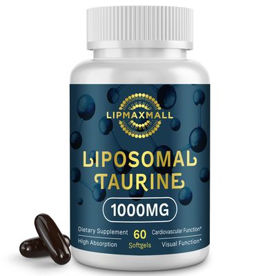 Liposomal Taurine Supplement 1000mg, High Absorption Amino Acid for Heart, Nerve, Brain, Visual 60 Softgels - 1 Pack