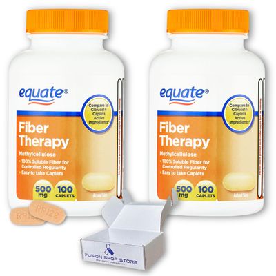 Fiber Therapy Methylcellulose 500mg,100ct Pack of 2, Boxed by Fusion Shop Store