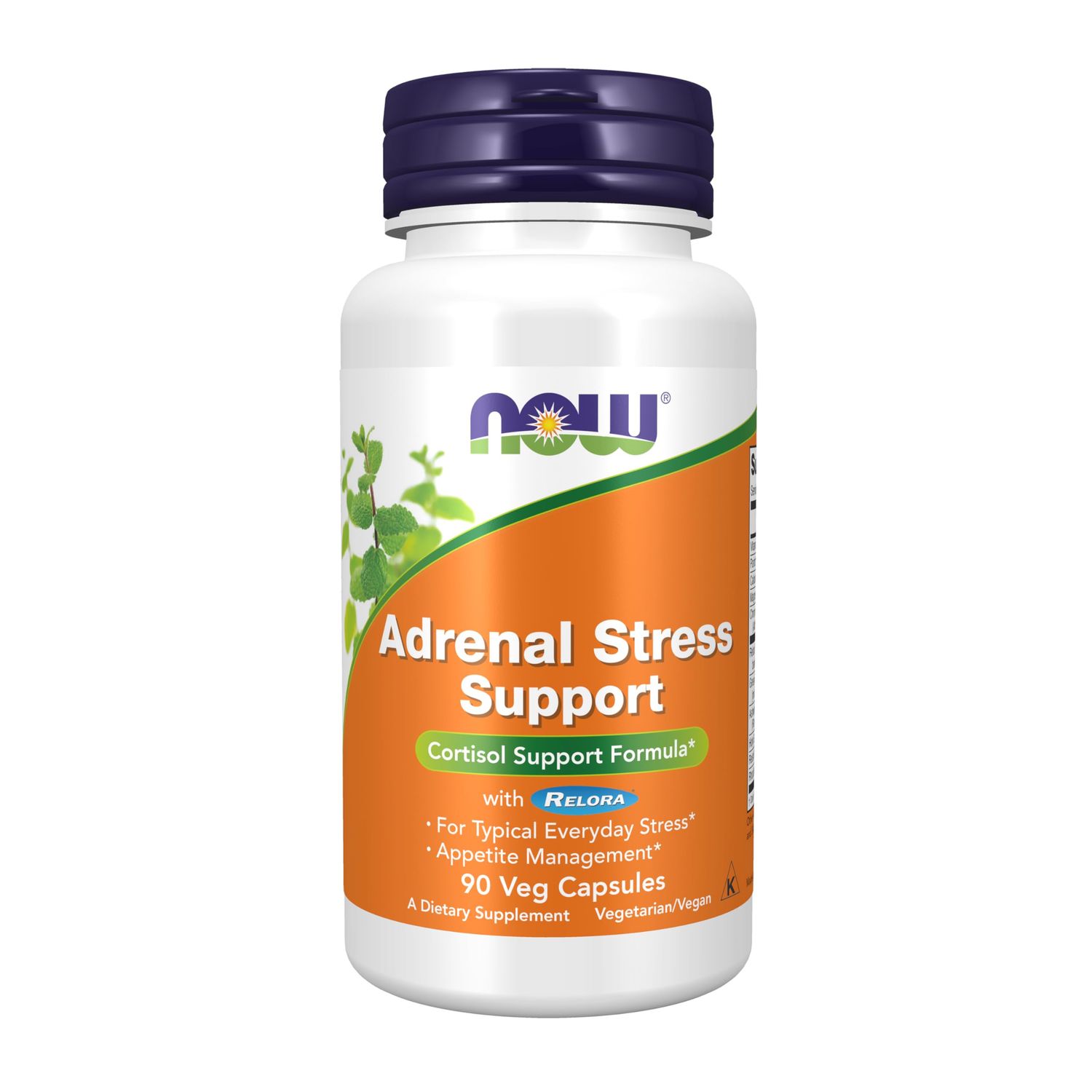 NOW Foods Supplements, Adrenal Stress Support, Cortisol Support Formula with Relora , For Typical Everyday Stress, Appetite Management, 90 Veg Capsules