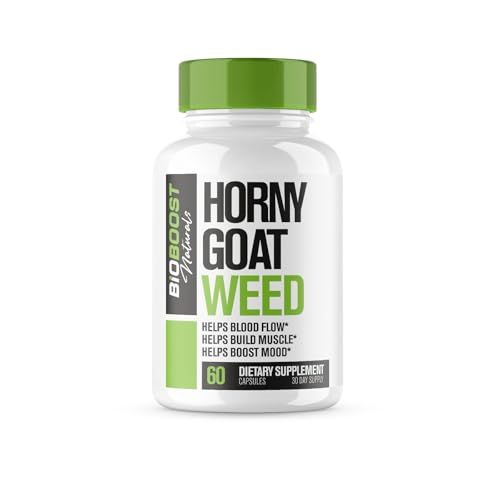BioBoost 9 in 1 Horny Goat Weed Pills for Men Fast Acting Extreme Blood-Flow, Stamina, Performance 9 Research Backed Ingredients for Mens Health - 60 Pills