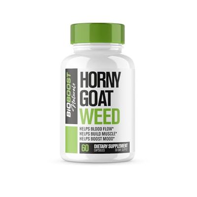 BioBoost 9 in 1 Horny Goat Weed Pills for Men Fast Acting Extreme Blood-Flow, Stamina, Performance 9 Research Backed Ingredients for Mens Health - 60 Pills