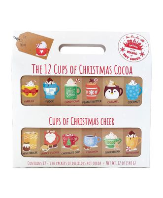 Christmas Coffee or Hot Chocolate Gift - 12 Varieties of Christmas Coffee or Cocoa Advent Calendar for Kids and Adults Cocoa