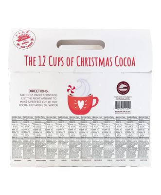 Christmas Coffee or Hot Chocolate Gift - 12 Varieties of Christmas Coffee or Cocoa Advent Calendar for Kids and Adults Cocoa