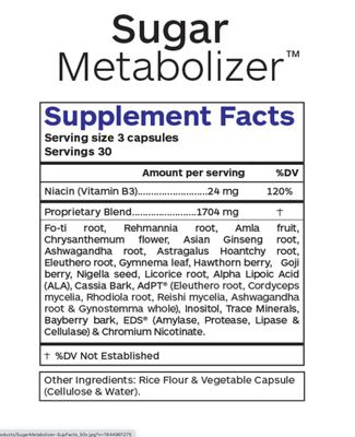 Professional Botanicals Sugar Metabolizer 90 Vegetarian Capsules