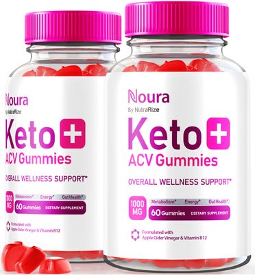 NutraRize Pack of 2 Noura Keto ACV Gummies, Official Keto Supplement, All Natural Keto Plus ACV, Apple Cider Vinegar Keto Reviews 120 Gummies