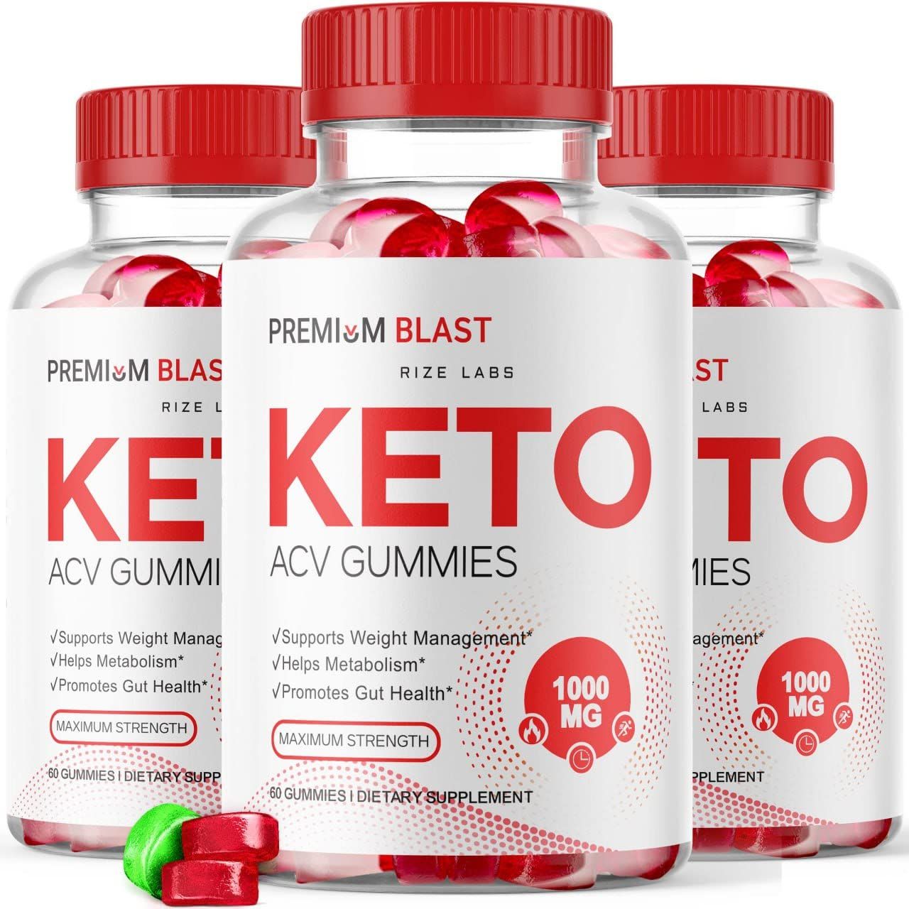 rize labs - Premium Blast Keto ACV Gummies for Weight Loss, Advanced Formula, Apple Cider Vinegar for Weight Management, Maximum Strength 180 Gummies Pack of 3