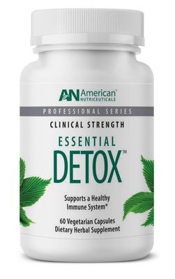 American Nutriceuticals - Essential Detox - 60 Vegetarian Capsules - Professionally Formulated Whole Body Detox - Naturally Cleanse, Purify Renew - Highly Effective Detox