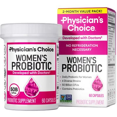 Physicians Choice Probiotics - PH Balance, Digestive, UT, Feminine Health - 50 Billion CFU - 6 Unique Strains for Women - Organic Prebiotics, Cranberry Extract - Probiotic - 60 CT