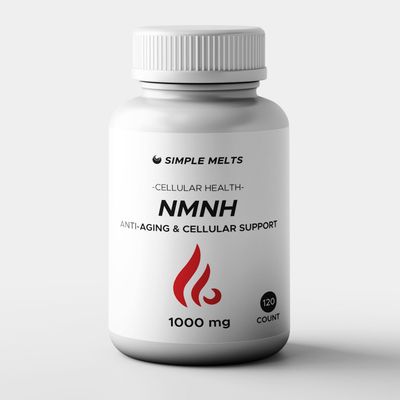 Simple Melts - NMNH Anti-Aging and Cellular Support - 1000mg with NAD Resveratrol, Berberine, Quercetin, Grapleseed Extract - 120 Capsules