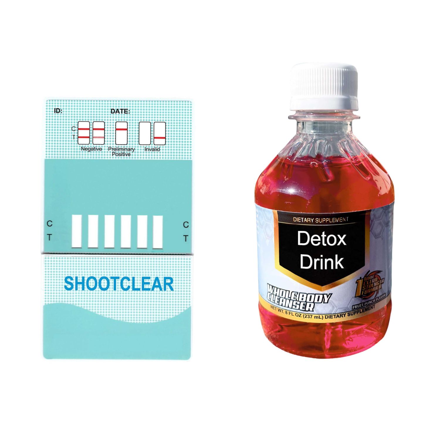 Shootclhear Detox Kit Detox Drink 6 Panel Test to Quickly Cleanse and Detox Body