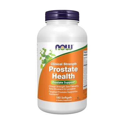 NOW Foods Supplements, Prostate Health, Clinical Strength Saw Palmetto, Beta-Sitosterol Lycopene, 180 Softgels