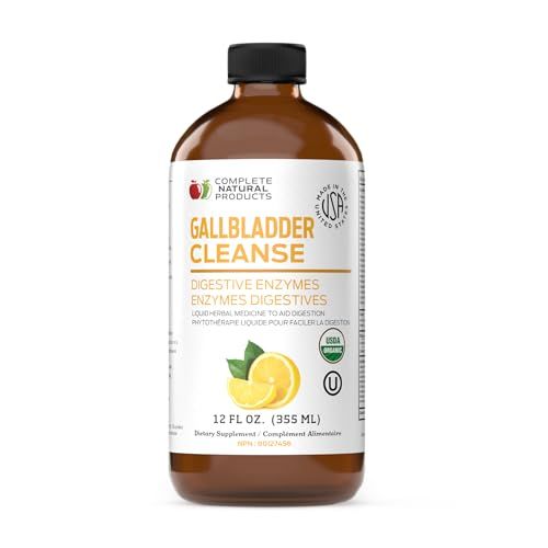 Complete Natural Gallbladder Complete - Liquid Supplement for Gallbladder Support, Liver Cleanse, and Digestive Health with Apple Cider Vinegar, Turmeric, Beet, Digestive Enzymes, Milk Thistle - 12oz