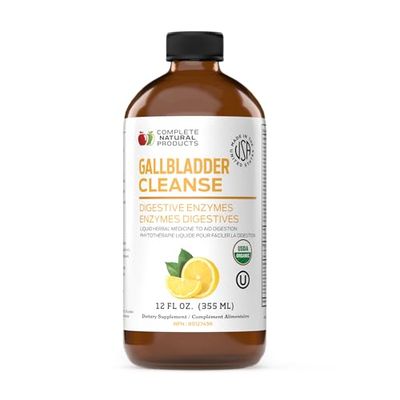Complete Natural Gallbladder Complete - Liquid Supplement for Gallbladder Support, Liver Cleanse, and Digestive Health with Apple Cider Vinegar, Turmeric, Beet, Digestive Enzymes, Milk Thistle - 12oz