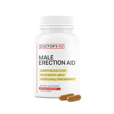 Male Performance Aid - NEW Formula - Performance Pills for Men with Fast Acting Blood Flow Circulation 9 Active Ingredients for Girth, Thickness, Drive and Stamina 3rd Party Tested - 60 Capsules