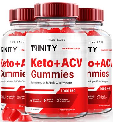 rize labs - Trinity KetoACV Gummies for Advanced Weight Loss, All Natural Apple Cider Vinegar Supplement, 500 mg 180 Gummies
