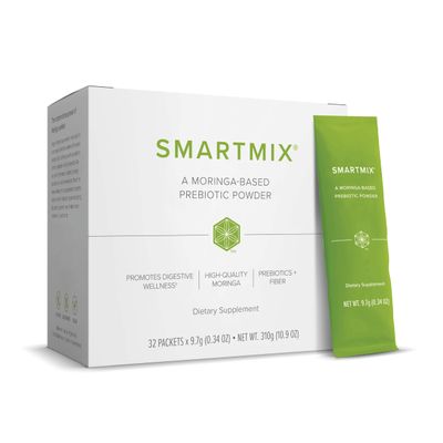 Isagenix SmartMix - A Moringa-Based Prebiotic Powder - Convenient Individual Serving Packets - 32 Servings - Light Tropical Flavor