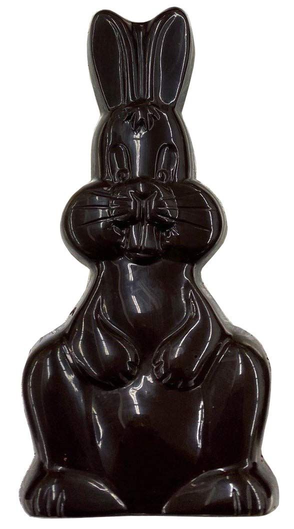 Dark Chocolate Easter Bunny Candy - Sugar Free, Keto, Gluten Dairy Free, Vegan, Stevia Sweetened, Solid Easter Chocolate Bunny Treat - Diabetic Candy, 4 oz Pack of 1