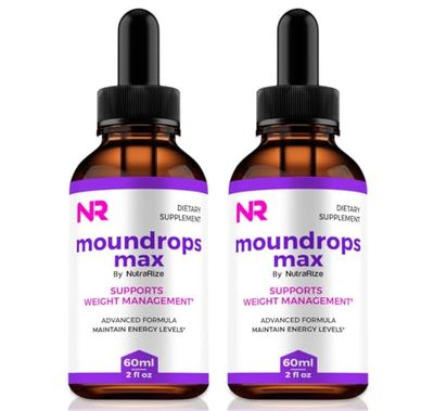 NutraRize 2 Pack Moundrops Max, Official MounDrops Max to Maintain Energy Levels and Fitness, All Natural Formula for Healthy Body Overall Well-Being, Moun Drops Max Liquid Dropper 60 Servings