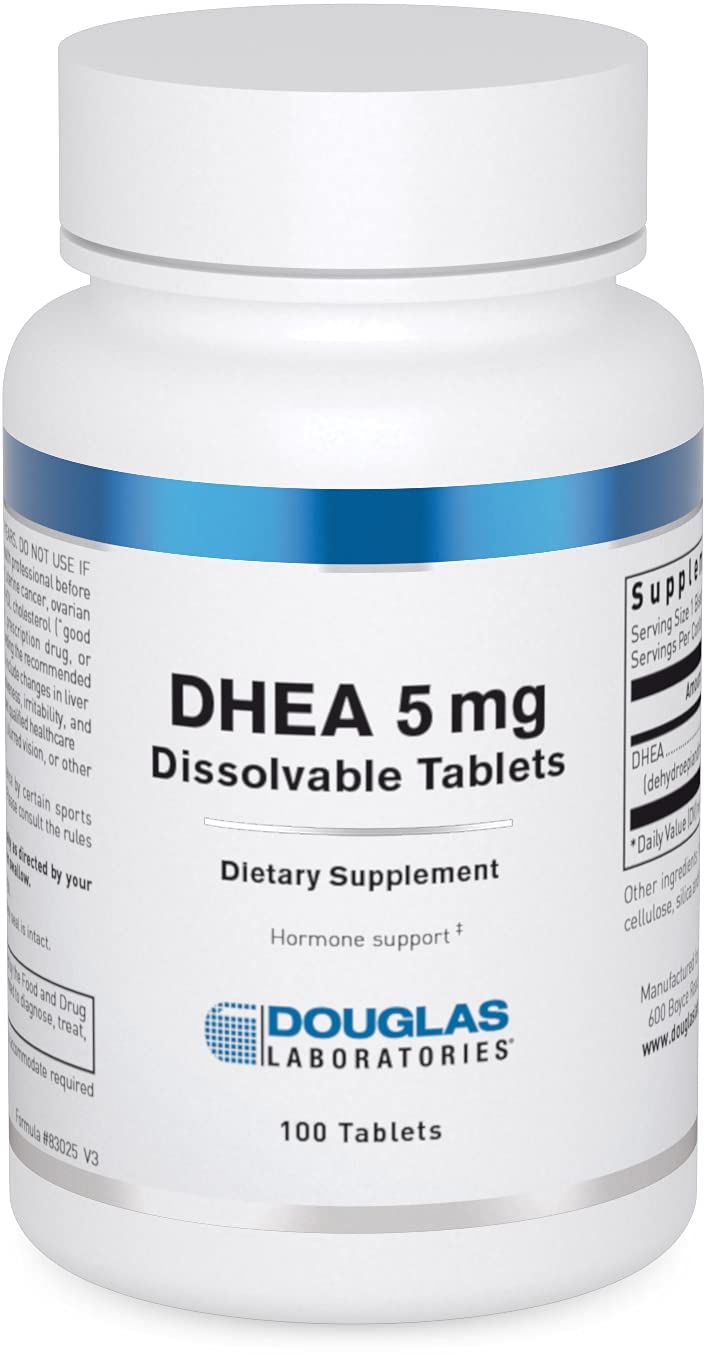 Douglas Laboratories DHEA 5 mg Dissolvable Tablets - Supports Hormone Balance, Immunity, Brain, Bone Health Metabolism - Non-GMO - 100 Tablets