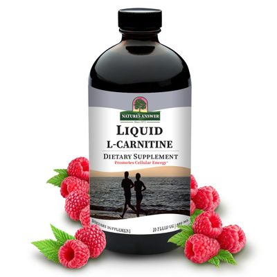 Natures Answer Liquid L-Carnitine Raspberry Flavor 1200 mg 16-Fluid Ounces Cellular Energy Dietary Supplement